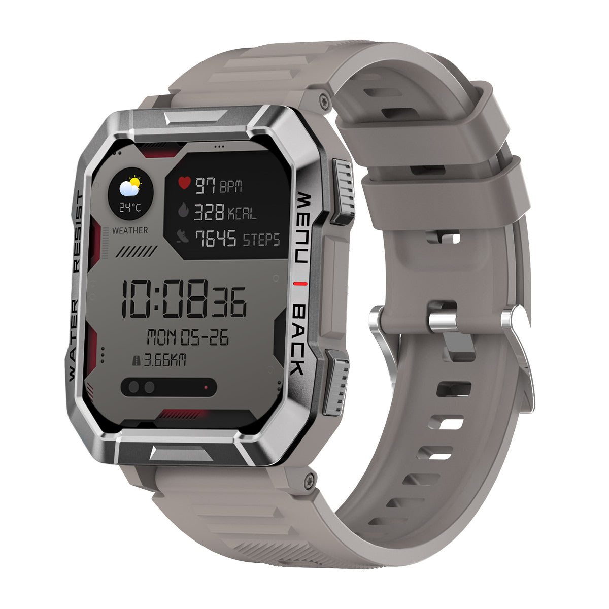 Blackview W60 - Montre intelligente extérieure Campass avec lampe de poche LED 2,01 pouces 900 mAh